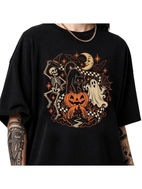Other - Halloween Graphic Short Sleeve Tee - Black
